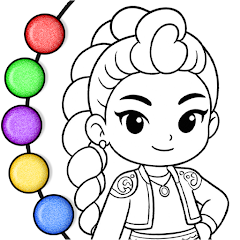 Princess Coloring Book Glitter